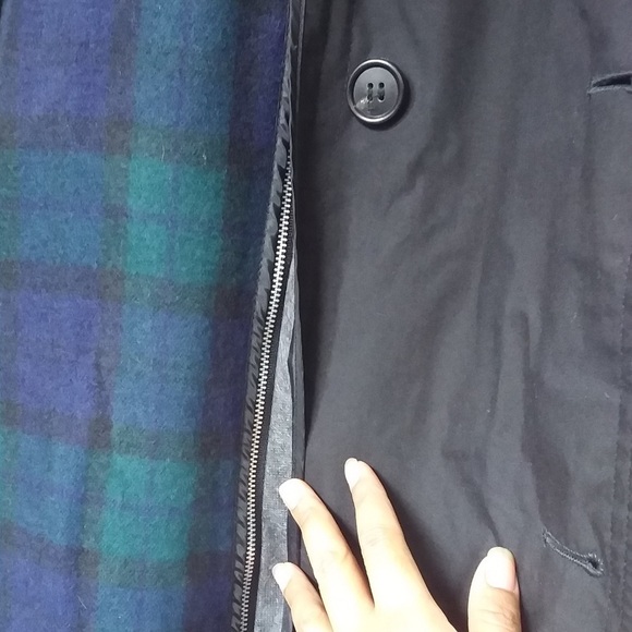 London Fog Black Trench Coat - Picture 7 of 9